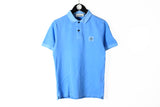 Vintage Stone Island Polo T-Shirt Medium blue small logo Certilogo tee