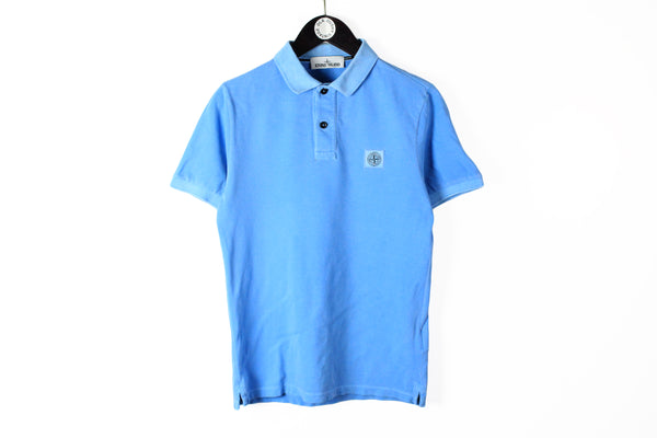 Vintage Stone Island Polo T-Shirt Medium blue small logo Certilogo tee