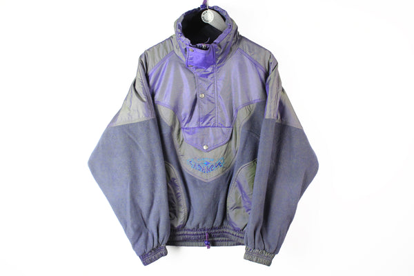 Vintage Fleece Half Zip Large purple 90's retro style windbreaker