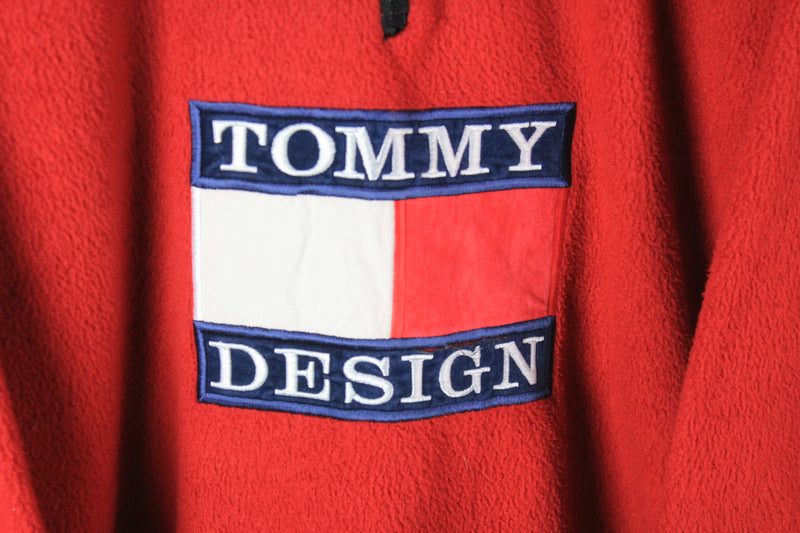 Vintage Tommy Design Fleece Half Zip Large
