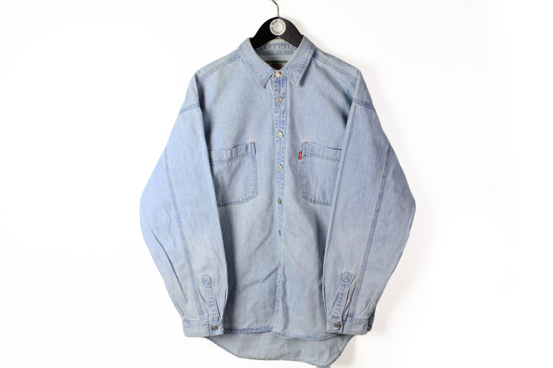 Vintage Levis Shirt Large denim blouse 90s jean shirt