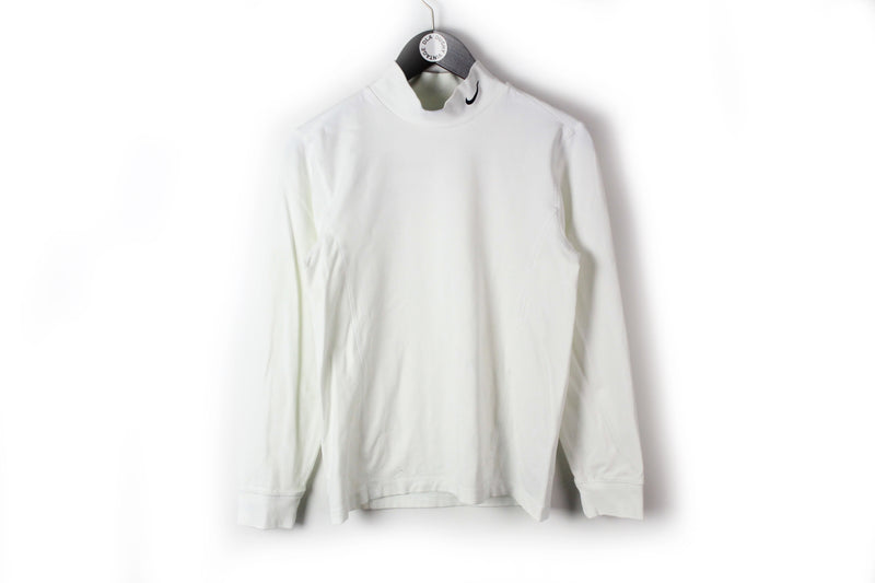 Vintage Nike Sweatshirt Small white turtleneck small swoosh logo