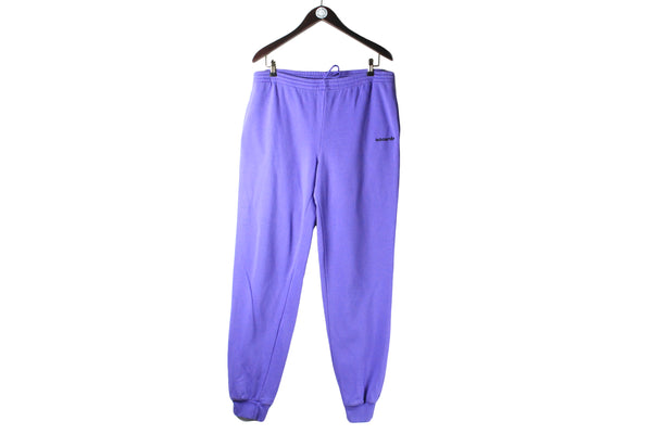 Vintage Adidas Sweatpants XLarge purple small logo 90s retro cotton track pants