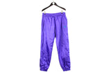 Vintage Puma Track Pants Large purple 90s retro sport style athletic Germany trousers
