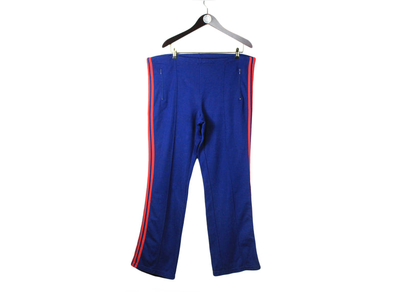 Vintage Adidas Track Pants XLarge size men's classic blue sport wear full length logo authentic athletic street style 90's 80's clothing training outfit