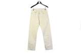 Vintage Levi's 501 Jeans W 32 L 34 beige 90s retro USA denim pants classic work brand
