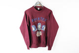 Vintage Aviatex USA Sweatshirt Small red burgundy 80s made in USA sport jumper