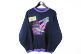 Vintage Snowboard Sweatshirt Small / Medium purple extreme crewneck jumper 80's ski style