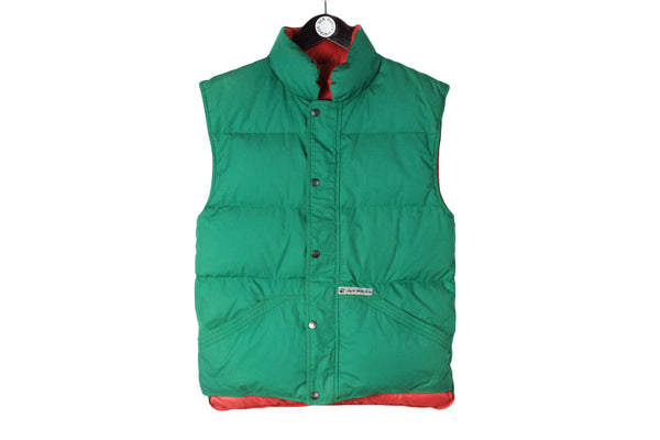 Vintage Jack Wolfskin Double Sided Vest Medium size men's bright outdoor warm sleeveless jacket 90's style streetwear USA rare retro 