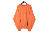 Vintage Timberland Sweatshirt XXLarge size men's oversize pullover 90's style wear big logo orange 80's sport jumper rare retro crewneck long sleeve authentic athletic 
