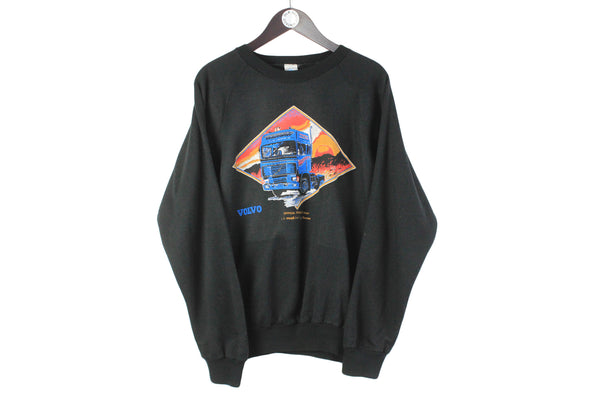 Vintage Volvo Truck Sweatshirt Large auto fan 90s retro classic oversize jumper sport racing shirt