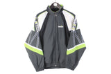 Vintage Diadora Track Jacket Small gray 90s windbreaker sport style athletic coat