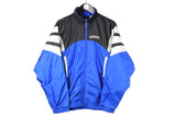 vintage ADIDAS ORIGINALS men's track jacket Size M authentic blue black rare retro acid rave hipster bomber track suit 90s 80s streetwear