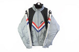 Vintage Adidas Track Jacket Large gray 90's full zip sport windbreaker