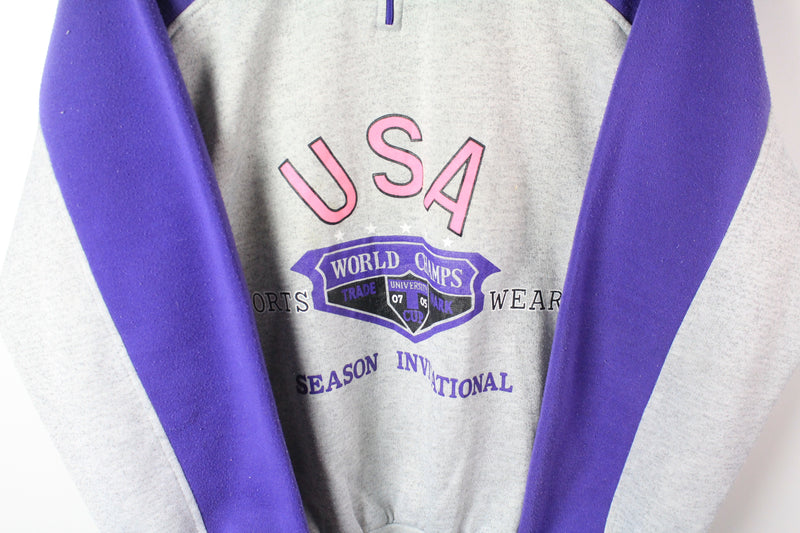 Vintage USA Sweatshirt 1/4 Zip Medium