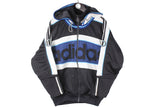 vintage ADIDAS ORIGINALS men's track jacket Size M authentic hooded big logo retro acid rave hipster zipped trackjacket suit 90s 80s sport