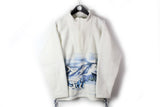 Vintage Fleece Half Zip Medium polar bear arctic sweater 90s animal pattern