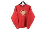 Vintage Hard Rock Cafe Chicago Lee Sweatshirt Medium red big logo 90's crewneck USA style