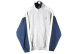 Vintage Reebok Tracksuit Large gray blue 90s retro big logo sport suit track jacket and pants 90s