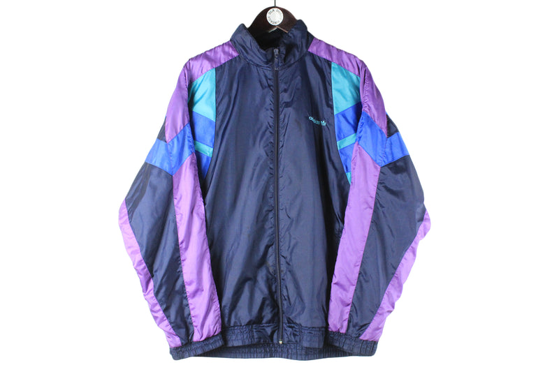 Vintage Adidas Tracksuit Large blue purple 90s retro sport jacket and track pants classic athletic suit 90s
