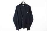 Vintage Lacoste Cardigan XLarge navy blue sweater