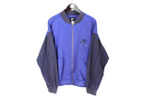 Vintage Nike Sweatshirt Medium size full zip cardigan sport wear 90's style authentic athletic jacket blue front logo retro rare wear