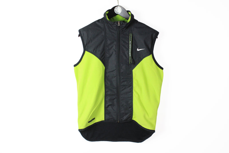 Vintage Nike ACG Fleece Vest Medium neon green 90s sleeveless 