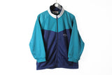 Vintage Ellesse Track Jacket Women's Large blue 90s sport style Italy brand athletic windbreaker