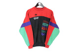 Vintage Adidas Sweatshirt Small size men's big logo multicolor bright sport weat athletic authentic pullover 90's style retro jumper rare crewneck