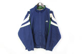 Vintage Adidas Track Jacket XLarge navy blue 90's windbreaker authentic retro style light wear jacket