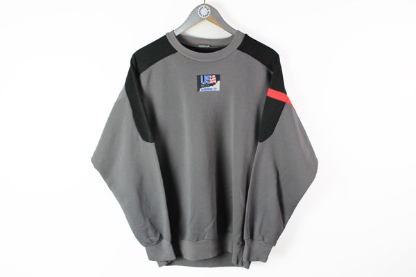Vintage Adidas USA Sweatshirt Medium gray 90s sport jumper rare hard to find Styling by