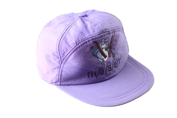 Vintage Maser Cap purple ski style 90s retro 5 panel hat