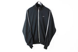 Vintage Nike Track Jacket Large / XLarge black big logo 90s sport style full zip windbreaker