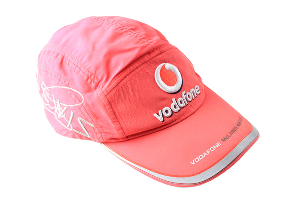 Vintage Vodafon McLaren Mercedes F1 Lewis Hamilton Cap red big logo 00s authentic Formula 1 racing hat