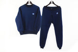 Vintage Helly Hansen Fleece Suit Small navy blue 90's outdoor sweatshirt and pants