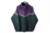 Vintage Mammut Fleece Full Zip XLarge black purple 90s outdoor sweater