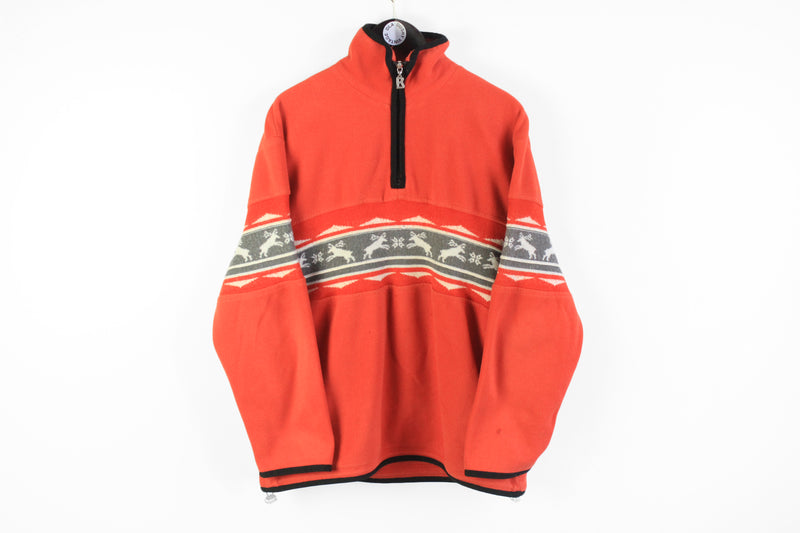 Bogner Fleece 1/4 Zip Large red arctic style sweater