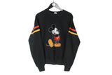 Vintage Mickey Mouse Sweatshirt Medium men's size oversize pullover big logo Disney cartoon brand long sleeve jumper rare retro 90's style athetic crewneck