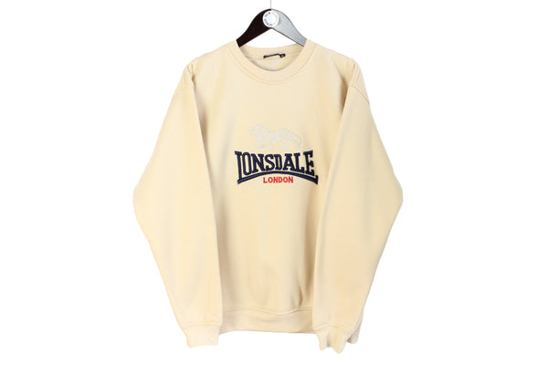 Vintage Lonsdale Sweatshirt XLarge size men's oversize big logo pullover 90's style basic sport clothing jumper London style long sleeve 