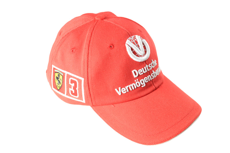 Vintage Ferrari Cap red big logo 90s Michael Schumacher retro Formula 1 racing F1 hat