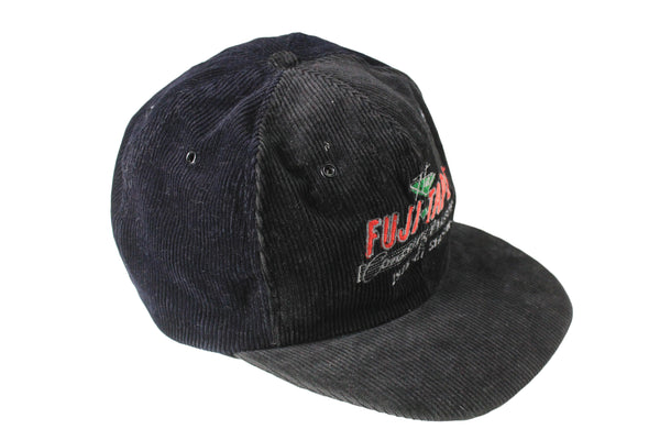 Vintage Fuji Tape Corduroy Cap 1986-1987 hat black sport style 