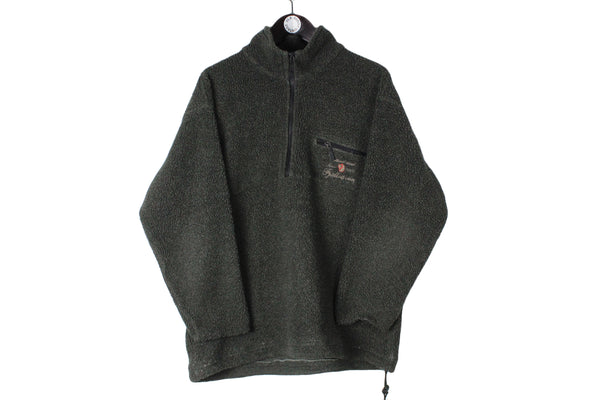 Vintage Fjallraven Fleece Medium / Large size men's unisex oversize half zip sport wear tech clothing athletic 90's style ski sport authentic mountains extreme sweatshirt casual streetwear
