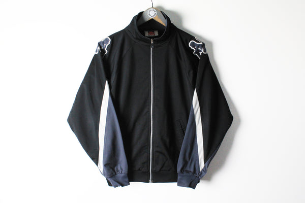 Vintage Kappa Track Jacket Small sleeve logo black wear 90's hipster clothing sport suit