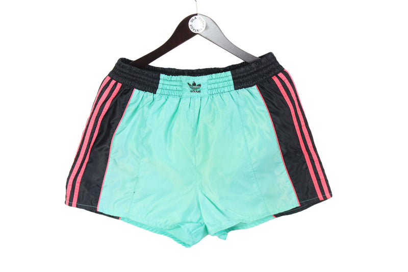Vintage Adidas Shorts Large size men's multicolor track sport authentic athletic small front logo fitness 90's runnig wear 