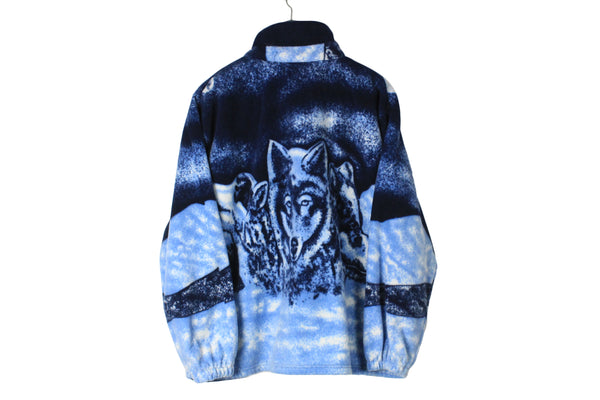 Vintage Wolf Fleece Full Zip Medium