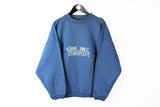 Vintage Quicksilver Sweatshirt XLarge blue 90s big logo retro style crew neck jumper