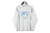 Vintage Ski Sweatshirt Small Fox jumper Cry of the Wild Outdoor Skiing Original Uniferbach Alps sport crewneck 80s 90s jumper