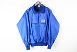 Vintage Puma Anorak Jacket Medium blue windbreaker light wear 90s sport patch logo