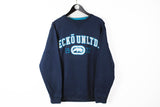 Vintage ECKO UNLD Sweatshirt XLarge navy blue big logo 90s hip hop jumper