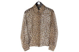 Dolce & Gabbana Blouse Women's Medium leopard pattern animal wild print authentic shirt